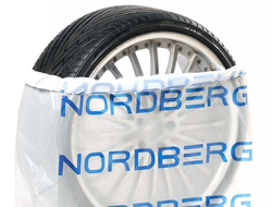 Пакеты для шин ПНД 110х110см 15мкм белый с логотипом NORDBERG (100 шт) NTSB1115W