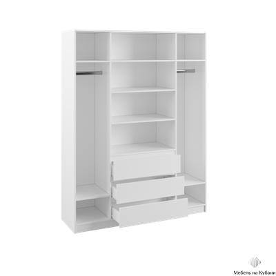 Мадера шкаф 4-х ств Белый