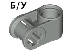 ! Б/У - Technic, Axle and Pin Connector Perpendicular, Light Gray (6536 / 4173667 / 653602) - Б/У