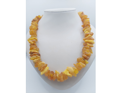 Лечебные бусы из крупного белого янтаря 10749