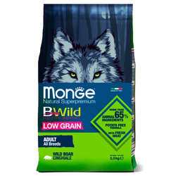 Monge Dog BWild Low Grain (Монж) низкозерновой корм для взрослых собак, с мясом дикого кабана 2,5 кг