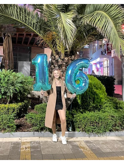 Шар-цифра 102 см с гелием Тиффани