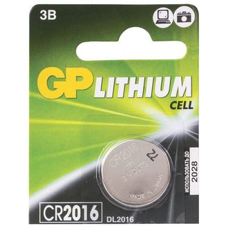 Батарейка GP Lithium, CR2016, литиевая, 1 шт., в блистере (отрывной блок), CR2016-7CR5