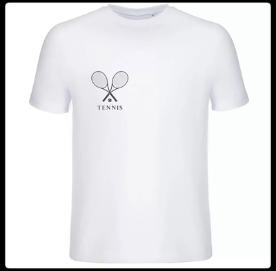 Футболка повседневная белая ТЕННИС