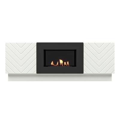Тумба с биокамином Firelight BFP/P-1400V белая