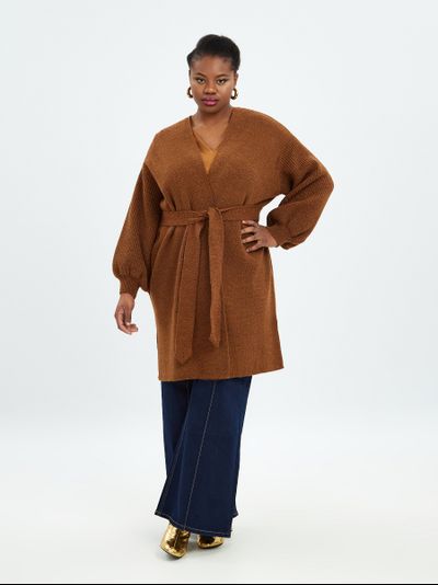 Купить вязанный кардиган больших размеров