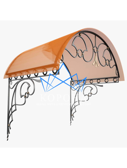 Кованый козырек №2