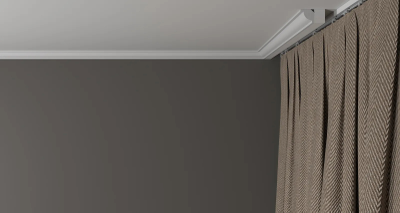 Потолочный плинтус DECOR-DIZAYN DD38, из дюрополимера, под покраску, ударопрочный