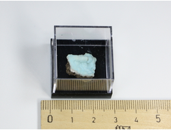 Гемиморфит голубой, в пластиковом боксе, Китай №22296