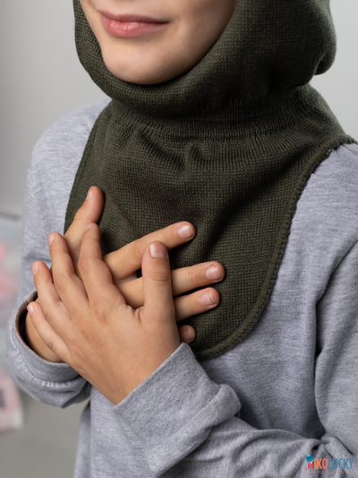 Шапка-шлем 20101-01 с утеплит, х/б подклад, темный хаки 50-52