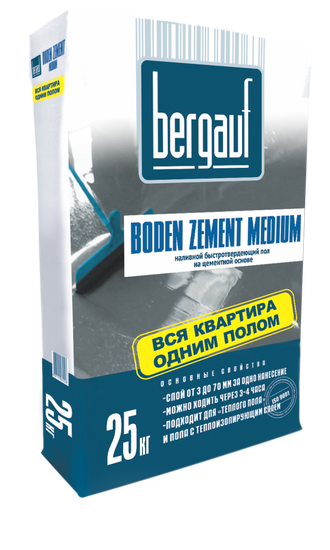 Купить бергауф Boden Zement Medium наливной пол на цем.основе 25кг в Ангарске, Иркутске, Усолье