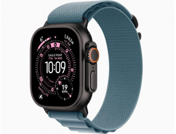 Apple Watch Ultra 3 из титана Black - 49 мм - Alpine Loop - Light Blue