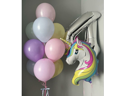 Композиция из шаров нежный единорог