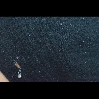 Черный вязаный берет женский Vizio Италия 6702