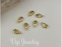 Замки, латунь, покрытие позолота, размер 12 мм