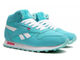 Кроссовки Reebok Classic Mid бирюзовые зимние с мехом