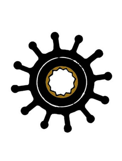 Импеллер шлицевый Ancor 2078 Ø57x31,5мм посадочное Ø16мм 12 лопастей из чёрного нитрила