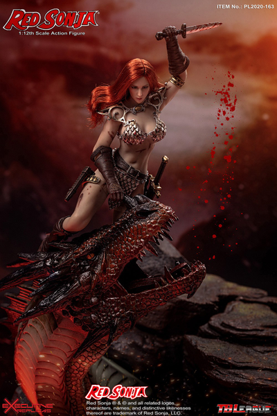 Рыжая Соня - Коллекционная фигурка 1/12 (PL2020-163) - Red Sonja 1/12 Scale Action Figure - TBLeague
