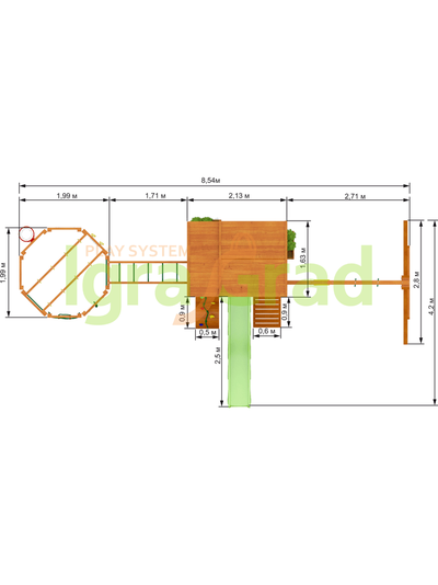 Детская площадка IgraGrad Клубный домик 2 с WorkOut