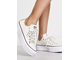 Кеды Converse All Star Lift Platform Polka Dots белые низкие на платформе