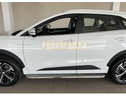 Пороги с накладным листом d53 для JAC JS6 2022-