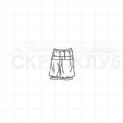 Штамп с детскими штанишками панталонами из старого журнала мод