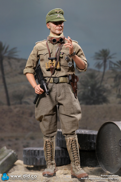 Капитан немецкого Африканского корпуса - КОЛЛЕКЦИОННАЯ ФИГУРКА 1/6 WW2 German Afrika Korps Infantry Captain – Wilhem (D80151) - DID