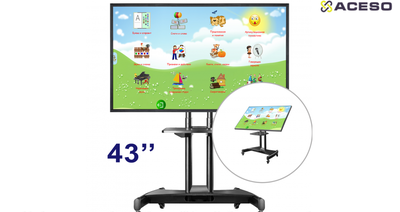 Интерактивный стол логопеда "Антошка", трансформер, 43''