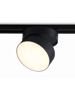 Трековый однофазный светодиодный светильник GL 6877 BK черный LED 16W 3000K D115*90