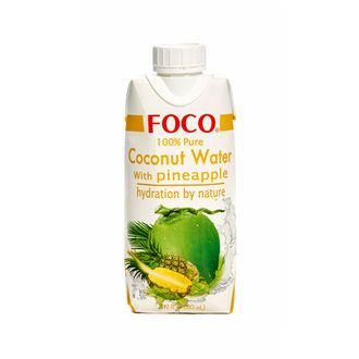 Кокосовая вода с соком ананаса без сахара, 0,33л (FOCO)