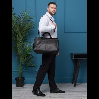 Кожаный саквояж Altamura black (арт. 4025-01)