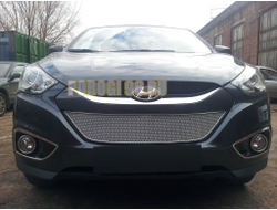 Защита радиатора Hyundai IX35 2010- chrome PREMIUM