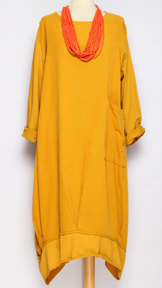 Платье  Бохо вельвет "Тюльпан-карман " мокко, морская волна, горчичное до р.54