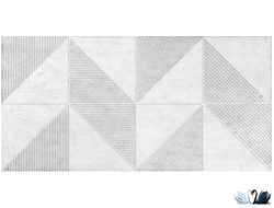 Настенная плитка Belani Скарлетт Декор 2 светло-серый 30х60 см рельеф геометрия в магазине Marysя