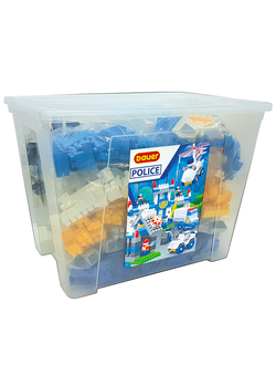 Конструктор классический «Полиция» в пластиковом контейнере. 1370 деталей