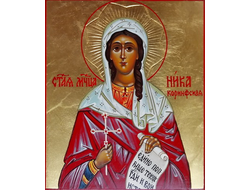 Ника Коринфская, святая мученица. Рукописная икона.