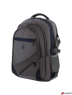 Рюкзак BRAUBERG URBAN универсальный, 2 отделения, «MainStream 1», серо-синий, 45×32×19 см. 224445