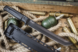 Охотничий нож Sensei AUS-8 Black Titanium