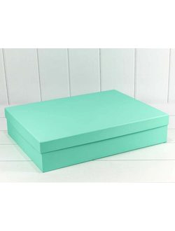 Коробка подарочная прямоуг. (бирюза), 28*18,5*5см