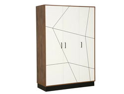 Спальня ГАММА - Шкаф для одежды 54.12 Таксония/Черный/Белый