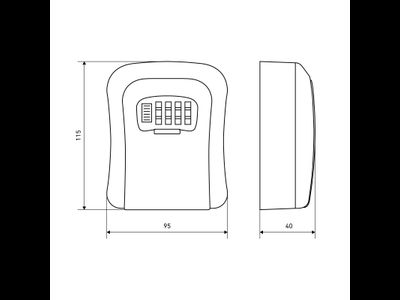 Сейф-ключница кодоваяАЛЛЮР СК-01 КП зеленая  [58922]