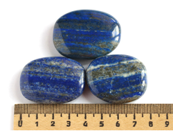 Лазурит, полировка плоская в ассортименте, Афганистан (40*30*10 мм, 25-30 г) №15577