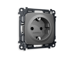 Розетка 2P+E Антрацит серый - Ambrella Volt - OMEGA