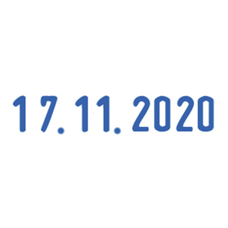 Датер-мини месяц цифрами, для банка, оттиск 20х4 мм, синий, TRODAT 4810 BANK, корпус черный