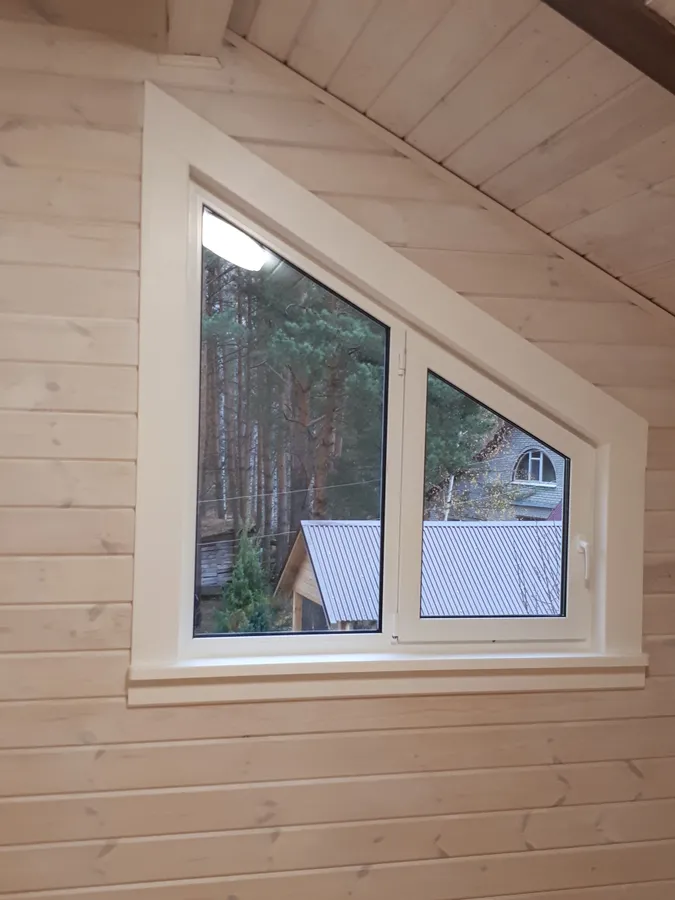 Окно трапеция на втором этаже