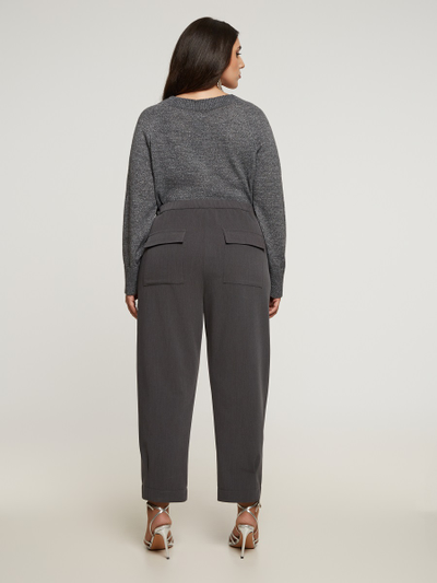 Брюки укороченные серого цвета