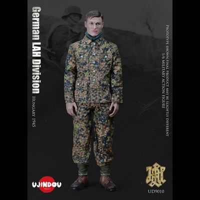 ПОВРЕЖДЕНА УПАКОВКА - Немецкий солдат в Венгрии, 1945 г - КОЛЛЕКЦИОННАЯ ФИГУРКА 1/6 WWII German LAH Division Hungary 1945 (UD9010) - UJINDOU
