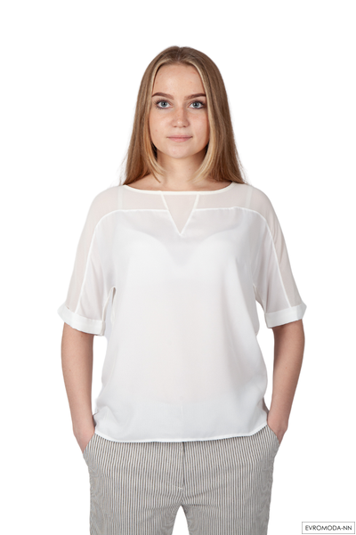 Блузка белая Linea Cinque 25/33806