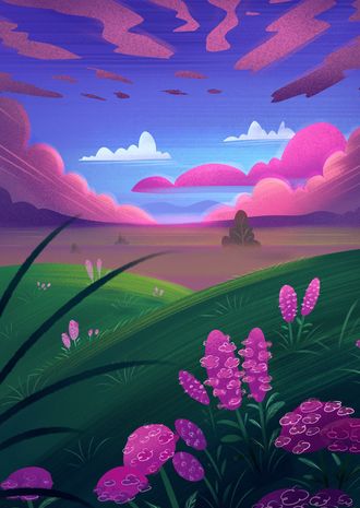 Пурпурный пейзаж
