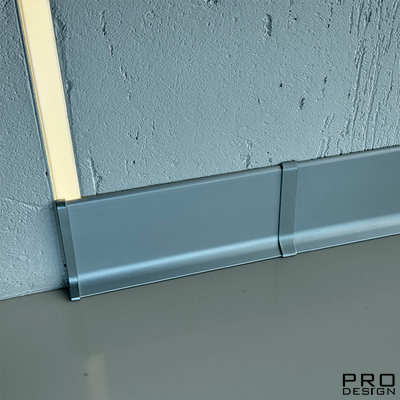 Плинтус SYMETRIC L- образный Анодированный серебро